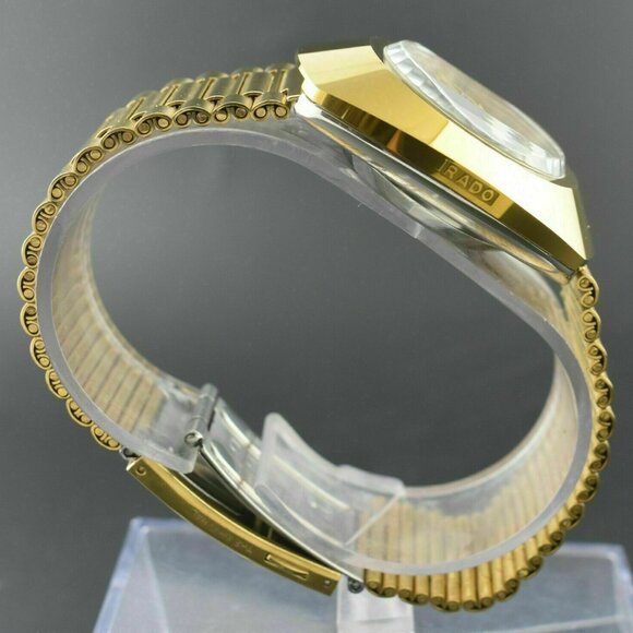 Rado DiaStar Automatic 36 MM Gold Plated Diamond Men's Wristwatch - Picture 3 of 6